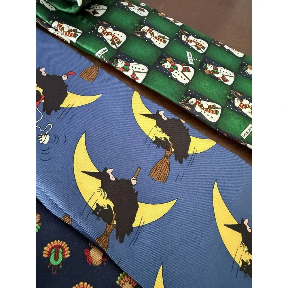 Holiday Silk Ties - Alynn Hallmark Ian Heath - Xmas V-day Thanksgiving Halloween